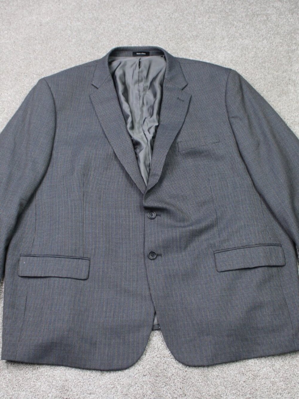 Joseph & Feiss Gold Blazer Mens 54 Regular Gray/Blue Check Executive Fit Wool